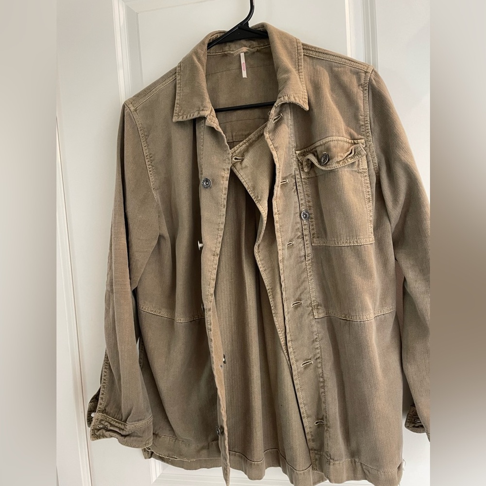 Free People embellished utility military jacket